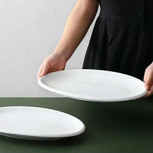 Oval Ceramic Platter - Set of 2 - Dinnerware