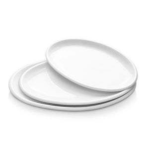 Wedding White Porcelain Serving Platters - Set of 3 - Dinnerware