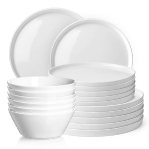 Wedding White Dinnerware Set - 18 Piece Set