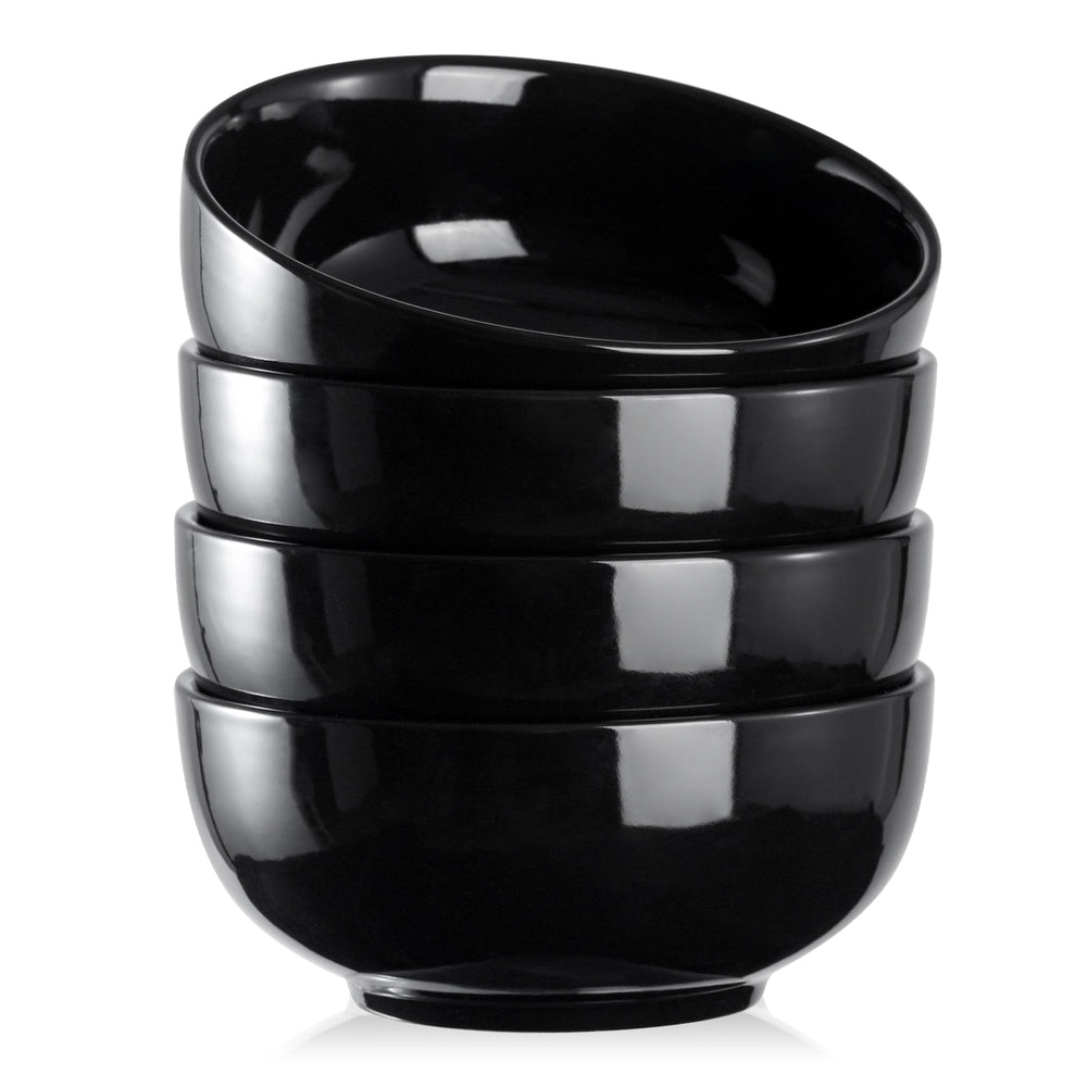 Black Soup and Cereal Bowls - Set of 4