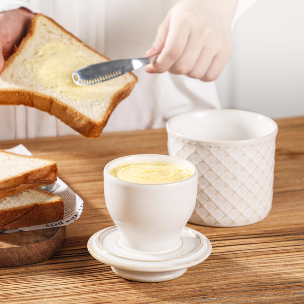 White French Butter Crock - Set of 1