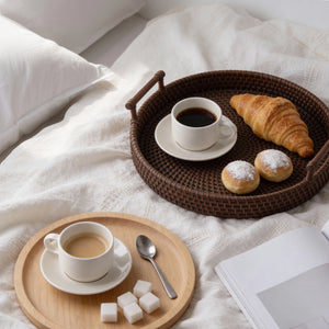 Wedding White Espresso Cups and Saucers - Set of 4
