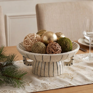 Striped Crackle Decorative Bowl - Set of 1