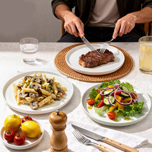 Wedding White Dinnerware Set - 18 Piece Set