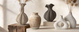 Distressed Embossed Jar Vase - Set of 1