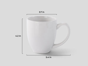 Wedding White Coffee Mugs - Set of 6