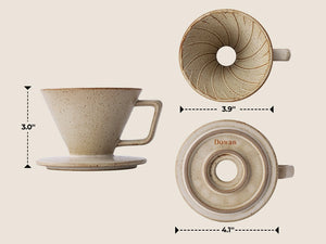 Gray Reactive Glaze Coffee Filter - Set of 1