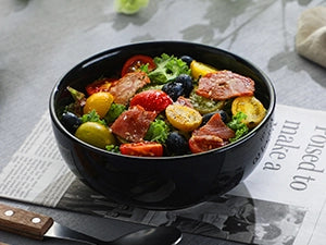 Black Soup and Cereal Bowls - Set of 4