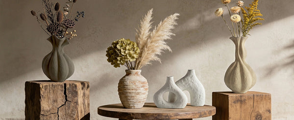 Distressed Embossed Jar Vase - Set of 1