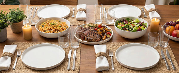 Wedding White Dinner Plates - Set of 6