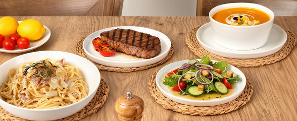 Wedding White Dinnerware Set - 18 Piece Set