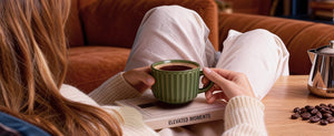 Green Cappuccino Cups and Saucers - Set of 4