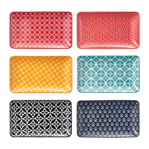 Mosaian Rectangular Serving Platters - Set of 6 - Dinnerware