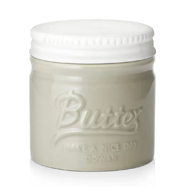 Grey Butter Crock with Lid - Set of 1 - Bakeware