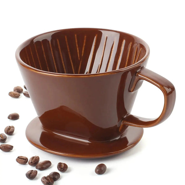 Ceramic Pour Over Coffee Dripper - Set of 1 - Drinkware