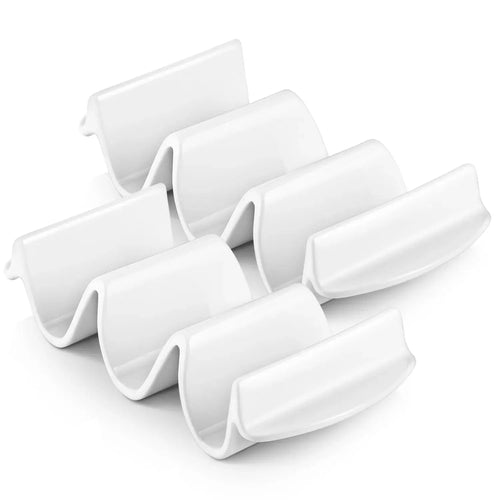 Wedding White Porcelain Platter Taco Holders - Set of 2 - Dinnerware